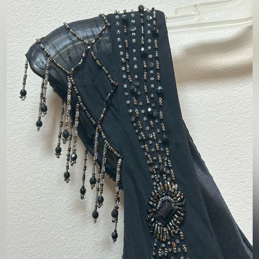 💶SOLD💶Vintage silk Sue Wong Nocturne beaded dress - Picture 9 of 10